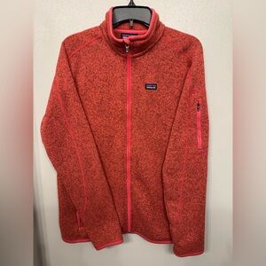 Patagonia Vibrant Pink Heathered Fleece Jacket